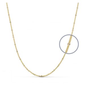 Cadena Diamantada, 40cm Oro 18K