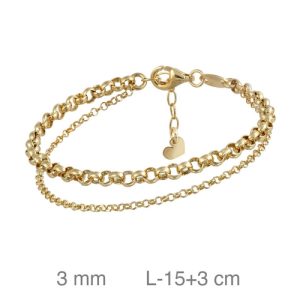 Pulsera, Plata B.Oro