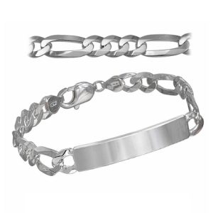 Pulsera Placa, Plata de Ley