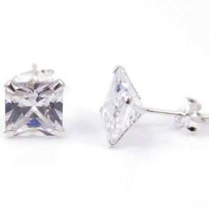 Pend. Circón Cuad.Presión 8mm, PL