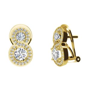 Pendiente, Plata C.Omega Dorado