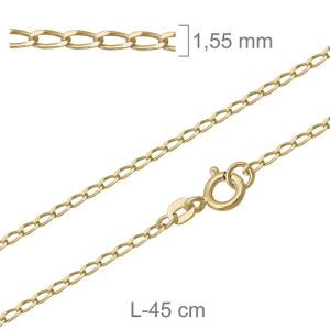 Cadena Bilbao A1,5L45 CiR, Plata B.Oro