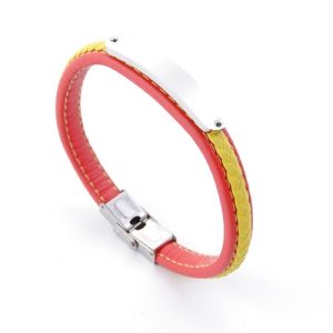 Pulsera, Acero y Cuero