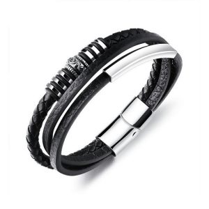 Pulsera, Acero y Cuero