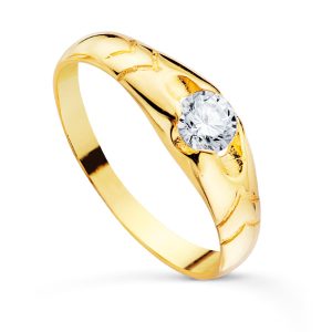 Solitario, Oro 18K